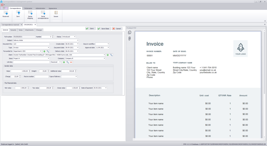 Implementing a Mailroom Management System